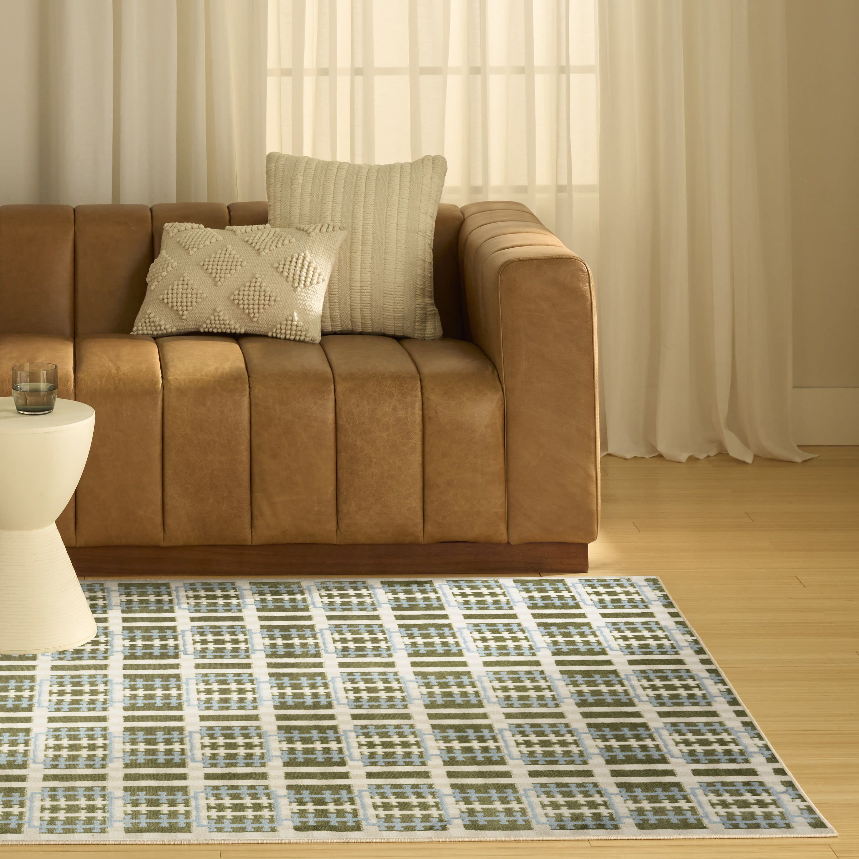 Nourison Nordic 4' x 6' Blue Green Modern Indoor Rug