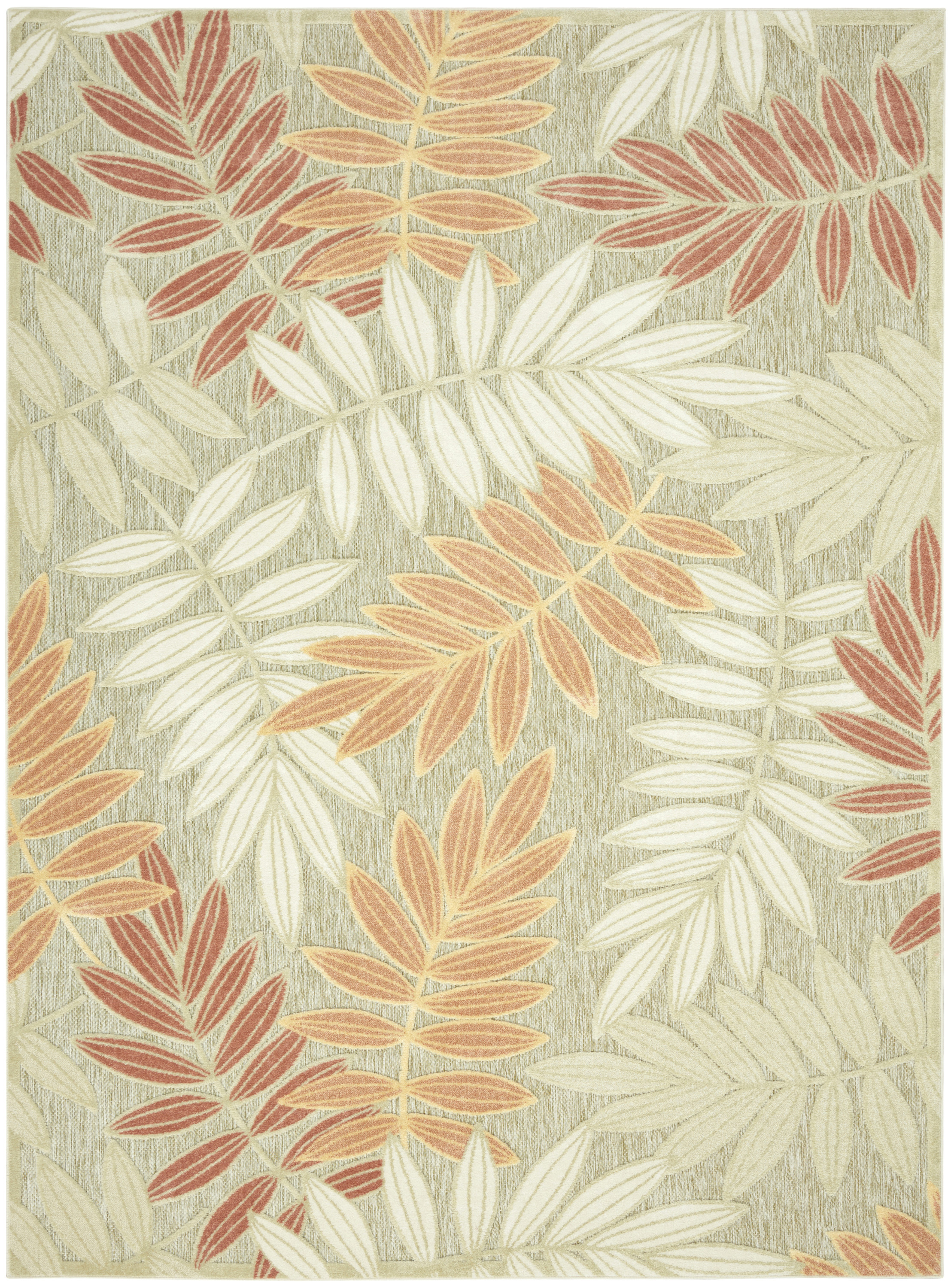 Nourison Aloha 7'10" x 10'6" Sage Rose Modern Rug