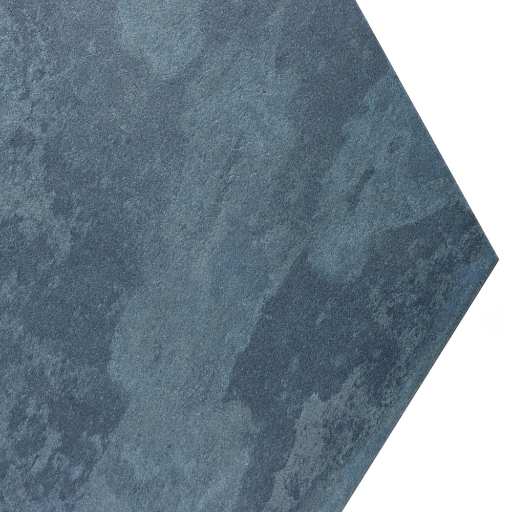Argillos Hex Deep Blue 20-1/2 in. x 23-5/8 in. Porcelain Floor and Wall Tile