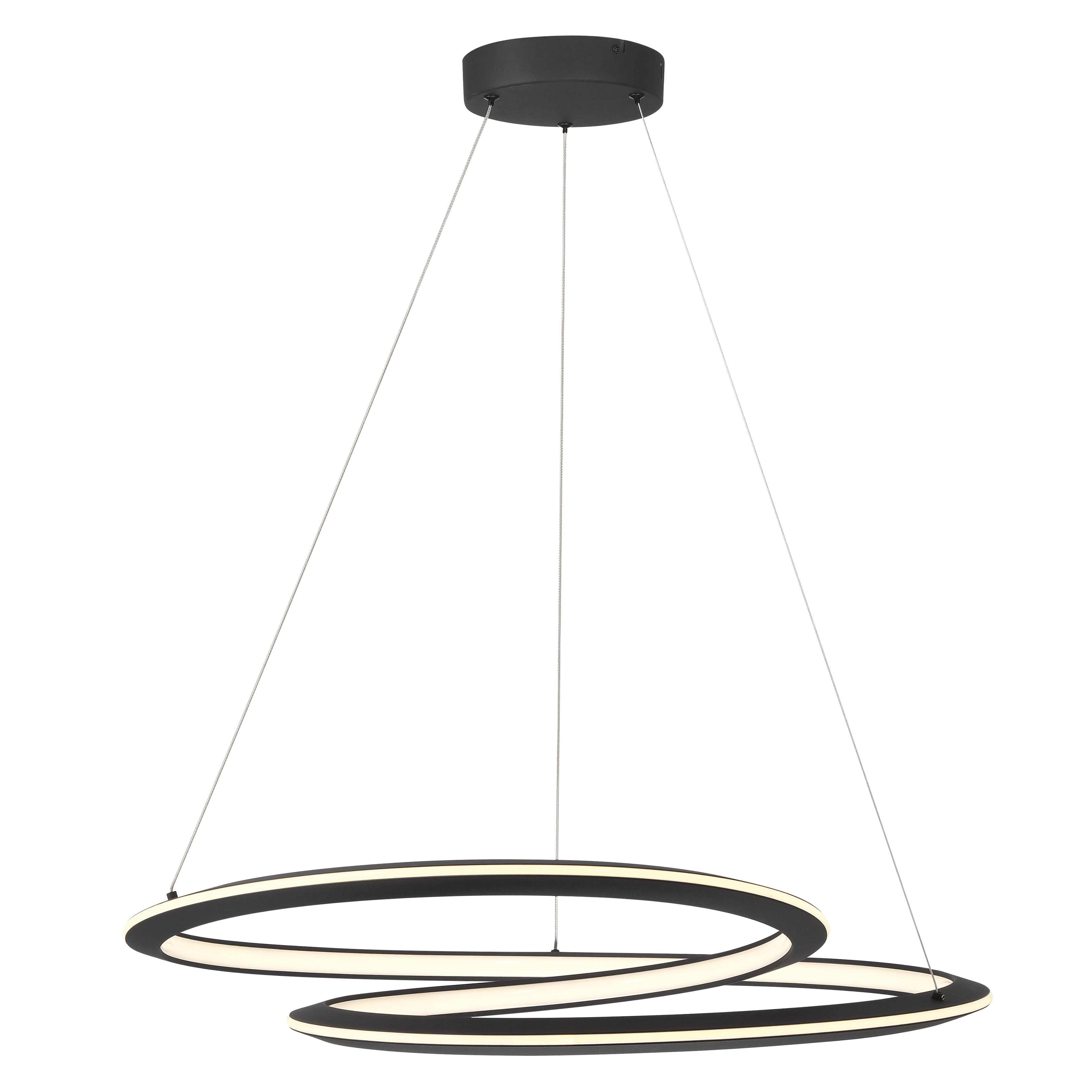 The Infinite LED Pendant delivers exceptional color rendering (CRI 98) in a minimalist linear design. Its 30-inch span and integrated LED technology make it perfect for modern kitchens and dining spaces seeking clean lines and quality light. - alternate view