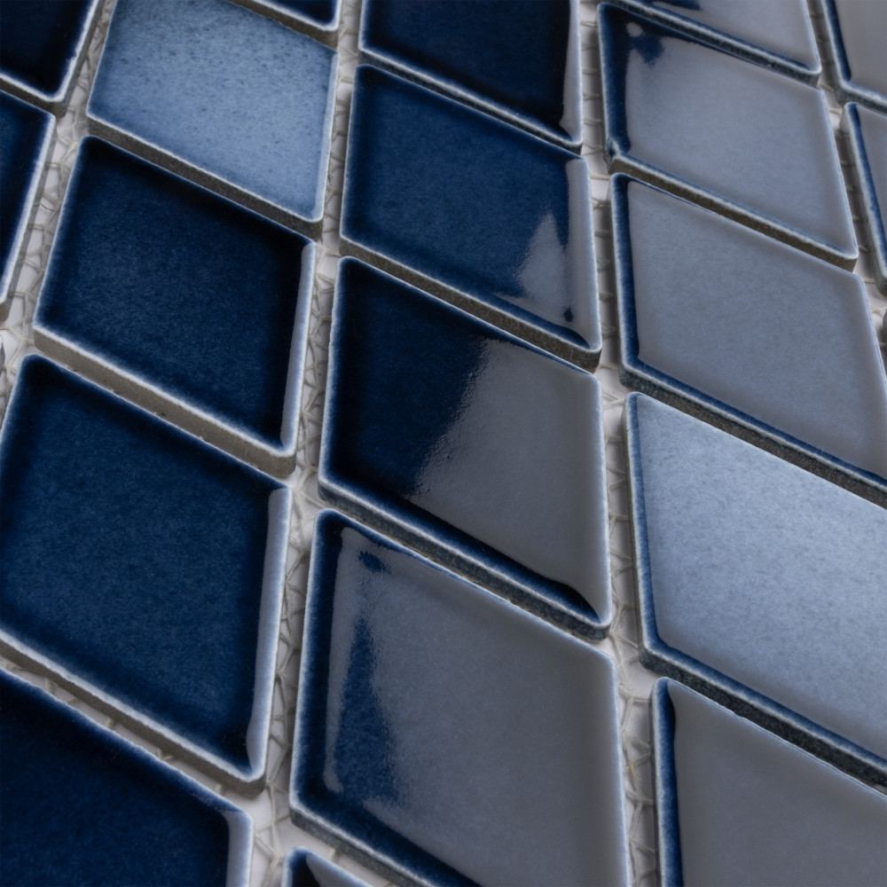 Hudson Kite Midnight 10-1/8 in. x 11-3/4 in. Porcelain Mosaic Tile