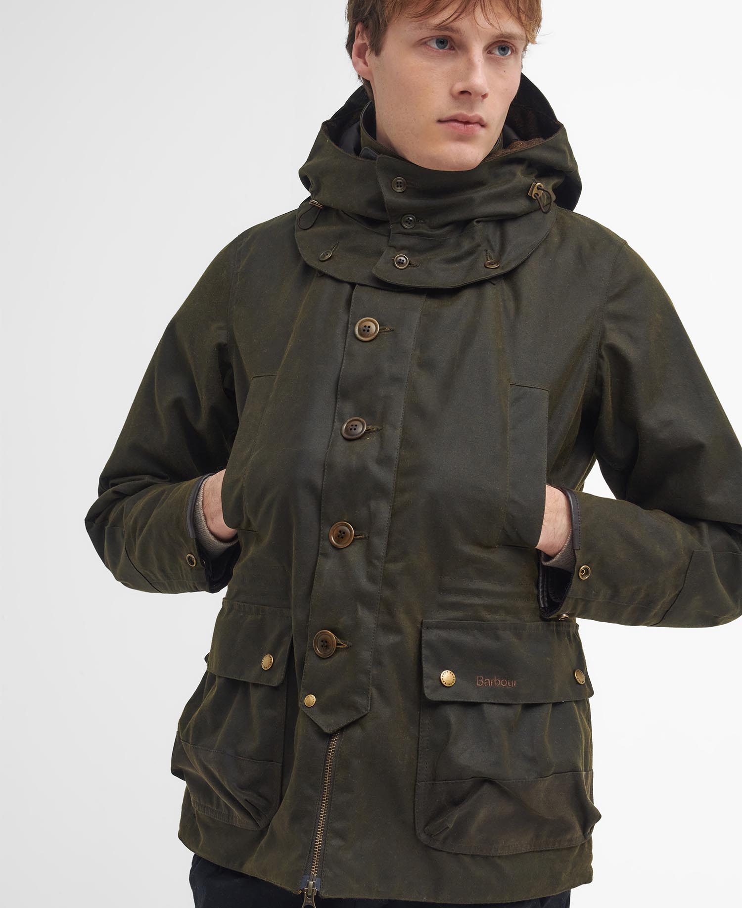 Barbour x TO KI TO Shoreman Waxed Jacket image number 7