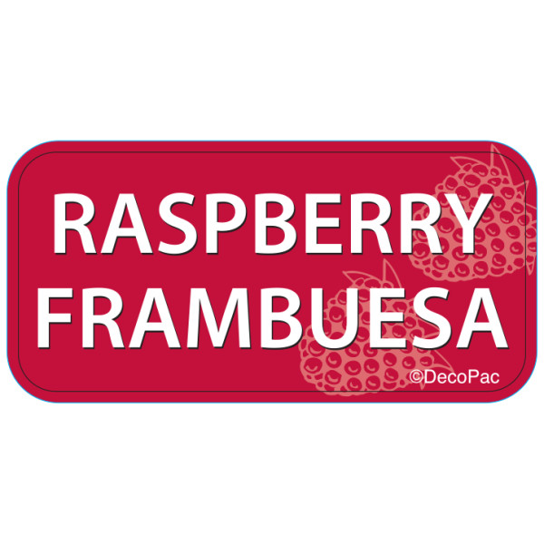 Raspberry Label PhotoCake® Edible Image® Merchandising Label
