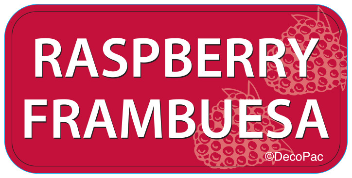 Raspberry Ruffles Back Label Raspberry Label | DecoPac