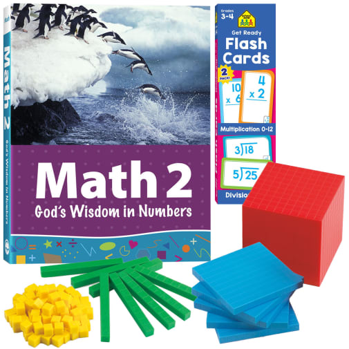 Generations Math 2 Workbook with Flashcards and Block Manipulatives