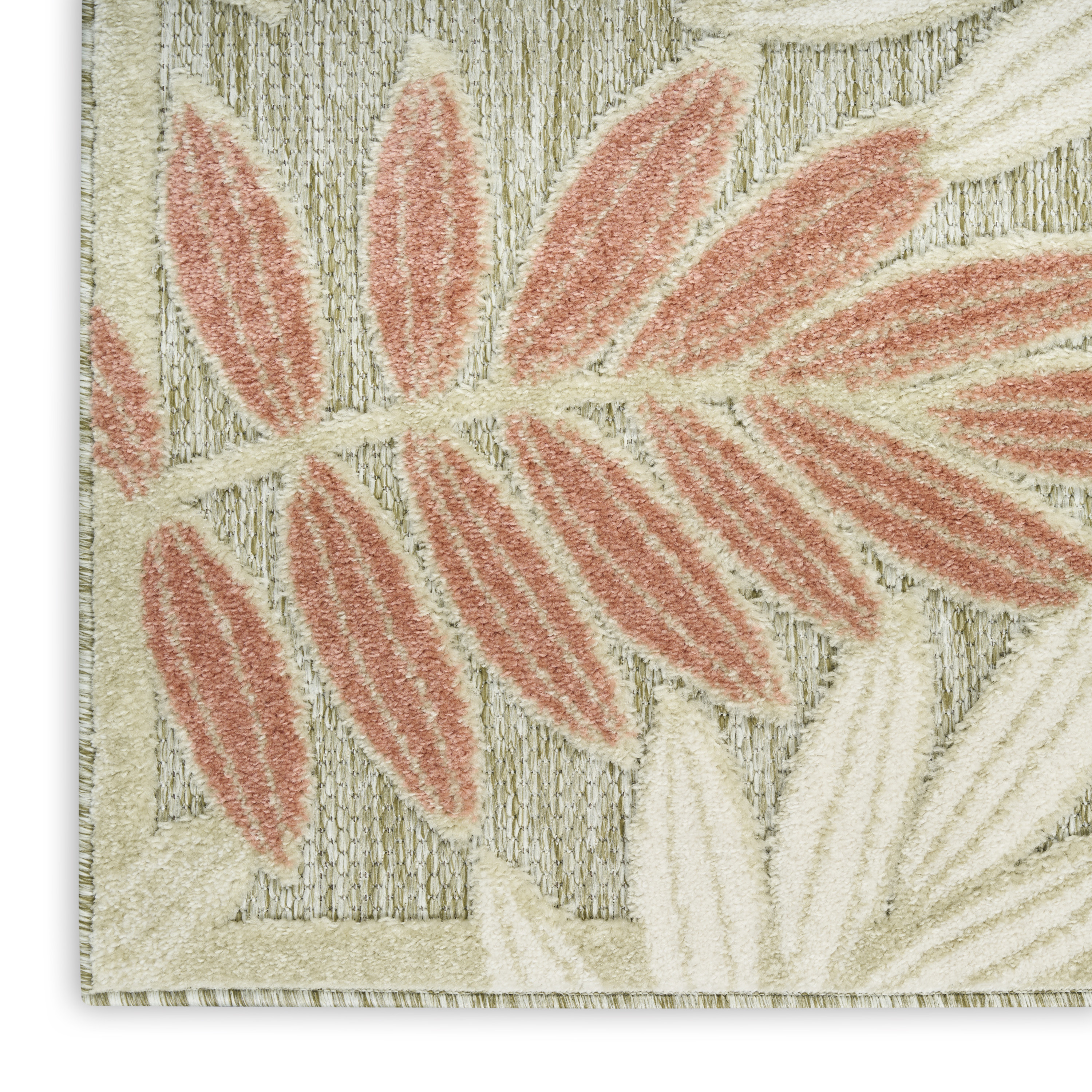 Nourison Aloha 7'10" x 10'6" Sage Rose Modern Rug