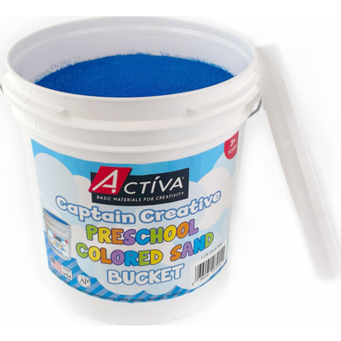 Preschool Colored Sand, Sand Art, Dark Blue, 12 lb Bucket