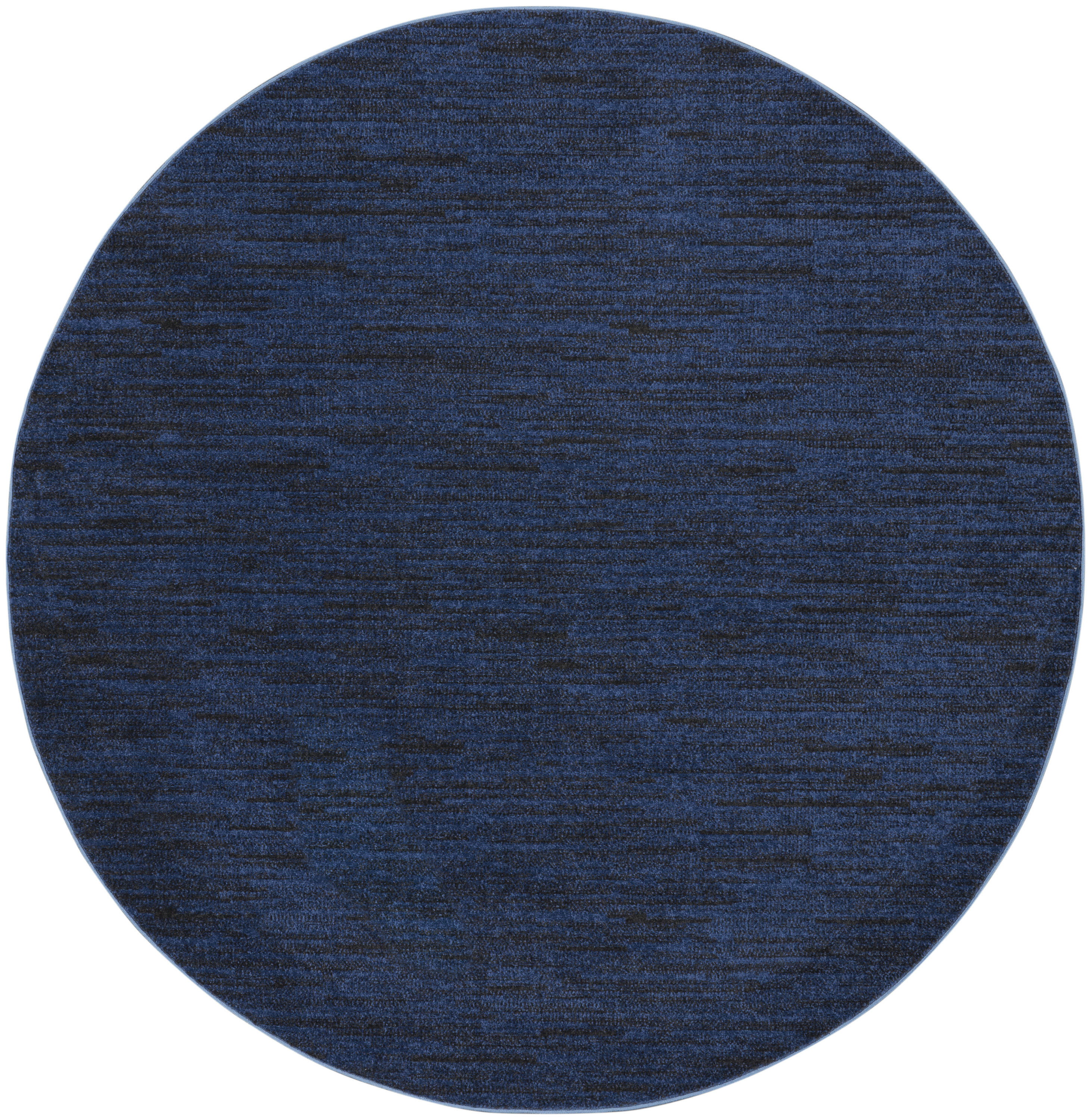Nourison Nourison Essentials 8' x Round Midnight Blue Outdoor Rug