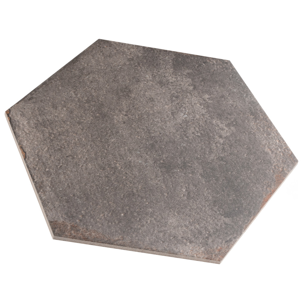 D’Anticatto Hex Notte 11 in. x 12-3/4 in. Porcelain Floor and Wall Tile