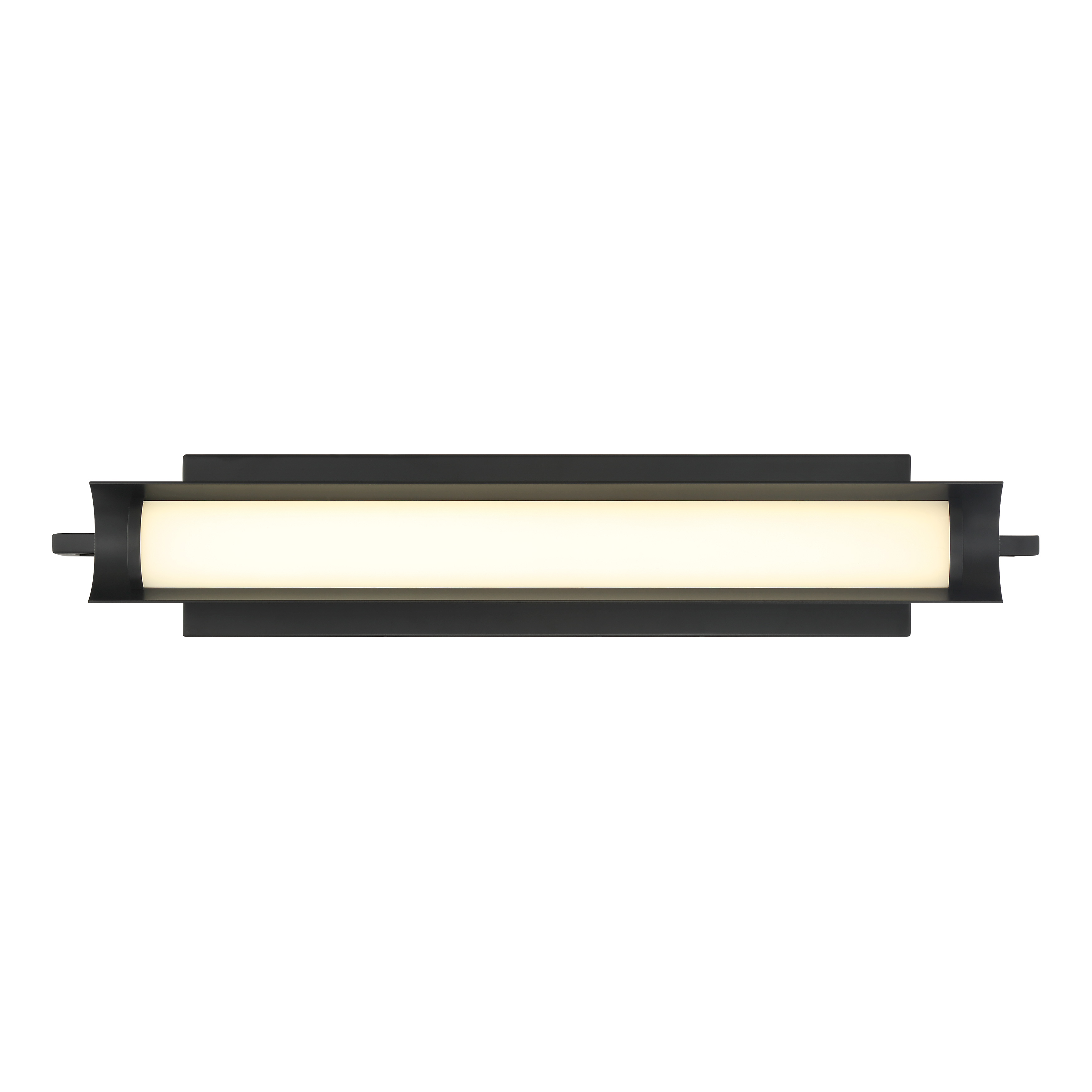The Trizay LED wall mount combines modern minimalist design with exceptional functionality. Its 24-inch width and etched glass shade deliver bright, even illumination with 95 CRI for true color accuracy. ADA-compliant and dimmable. - alternate view