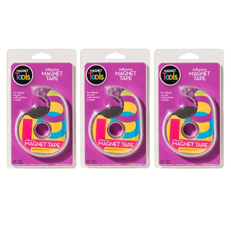 Magnet+Tape+in+Dispenser%2C+3%2F4%22+x+25%27%2C+Pack+of+3