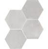 Love Affairs Concrete Light Grey 8×9 Hexagon Field Tile Matte