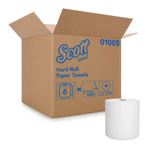 KIM01005, Kimberly Clark, Scott Essential Universal High Capacity, 1000ft Roll Towel, 1 ply, White