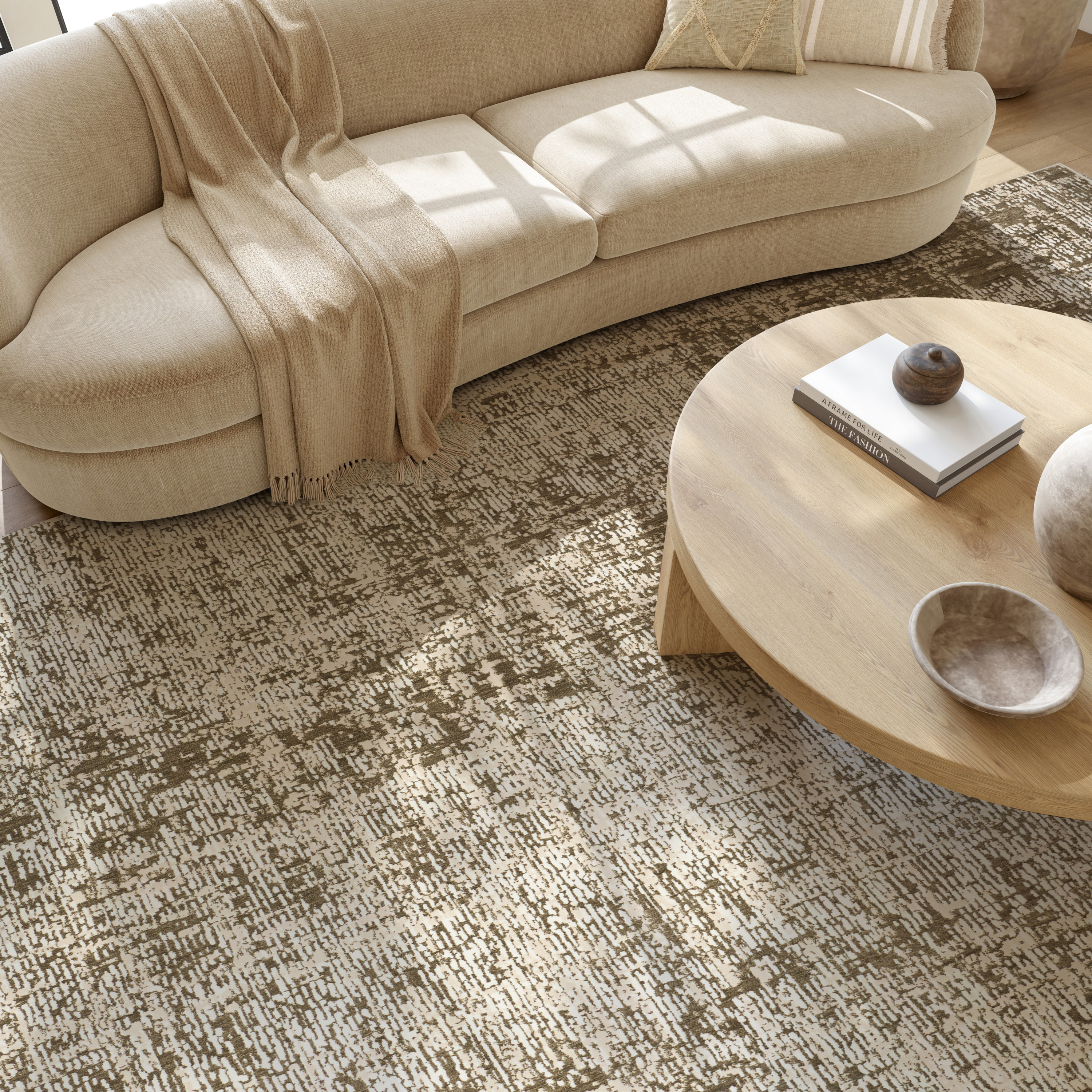 Nourison Soft Structure 9' x 12' Mocha Modern Indoor Rug