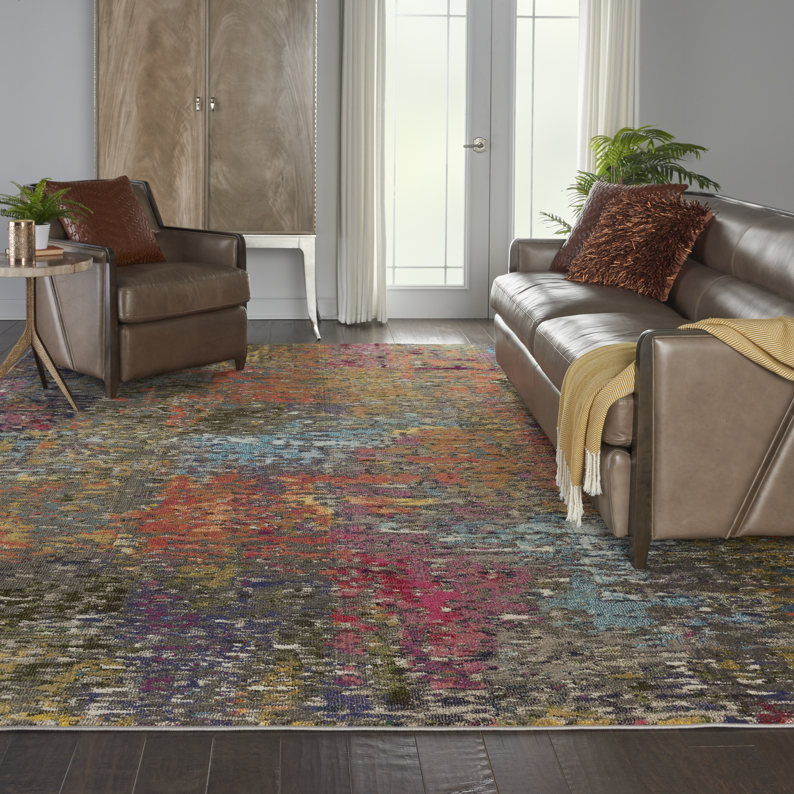 Nourison Celestial 9' x 12' Sunset Modern & Contemporary Indoor Rug