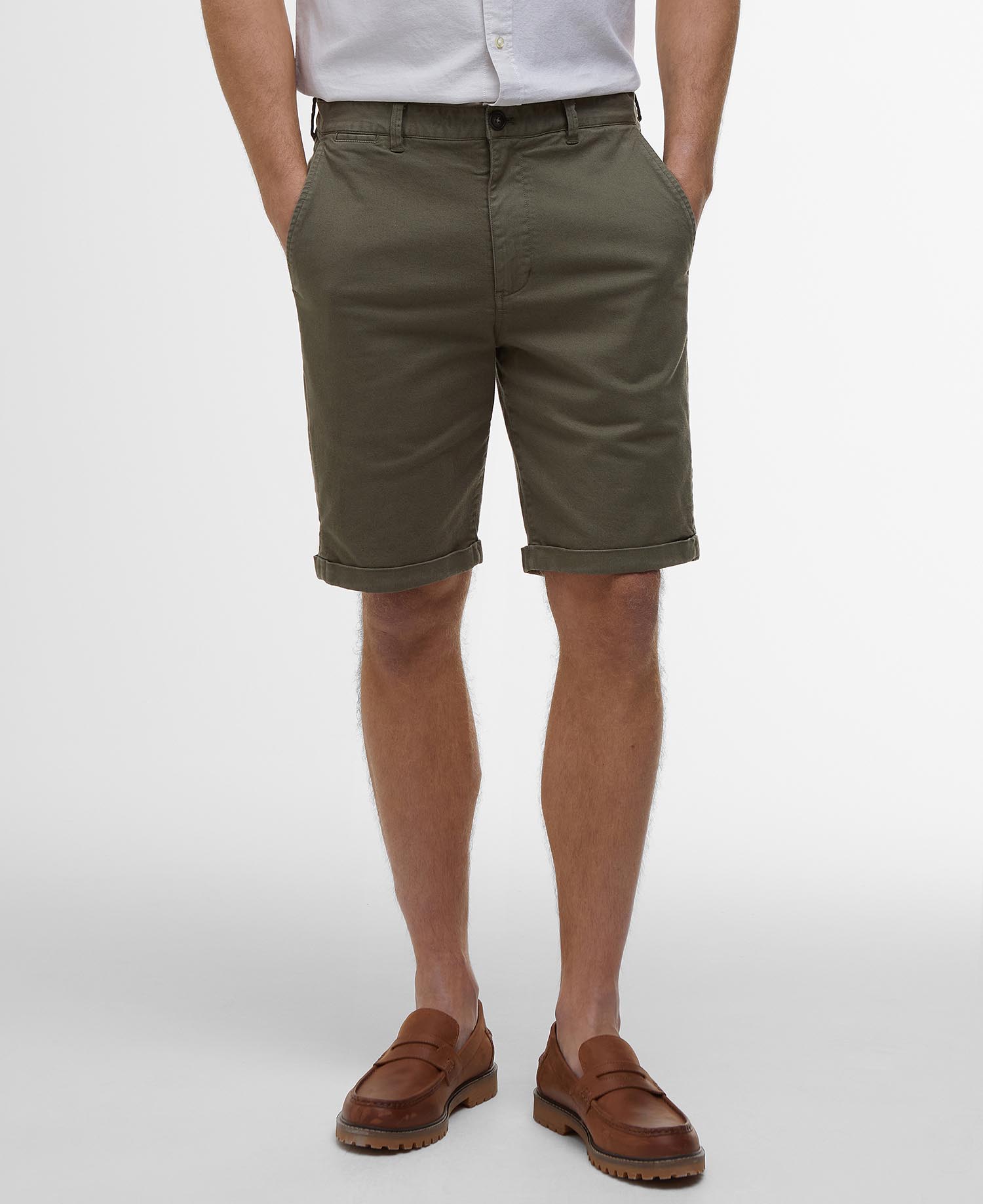 Shorts chino in twill lavato image number 1