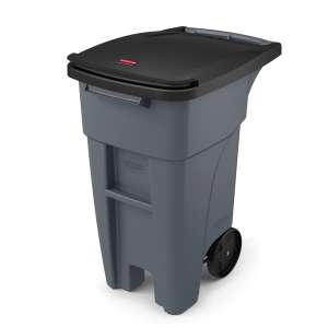 Rubbermaid Commercial, BRUTE®, Rollout, 32gal, Resin, Gray, Rectangle, Receptacle