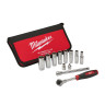 Contractor Ratchet & Socket Set 3/8 in. Drive SAE FOUR FLAT™ Sides 12 Piece
