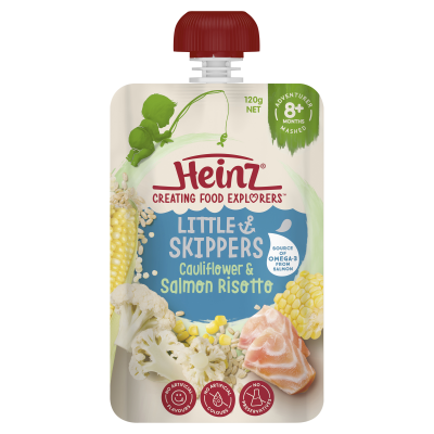  Heinz® Little Skippers Cauliflower & Salmon Risotto 120g 8+ months 