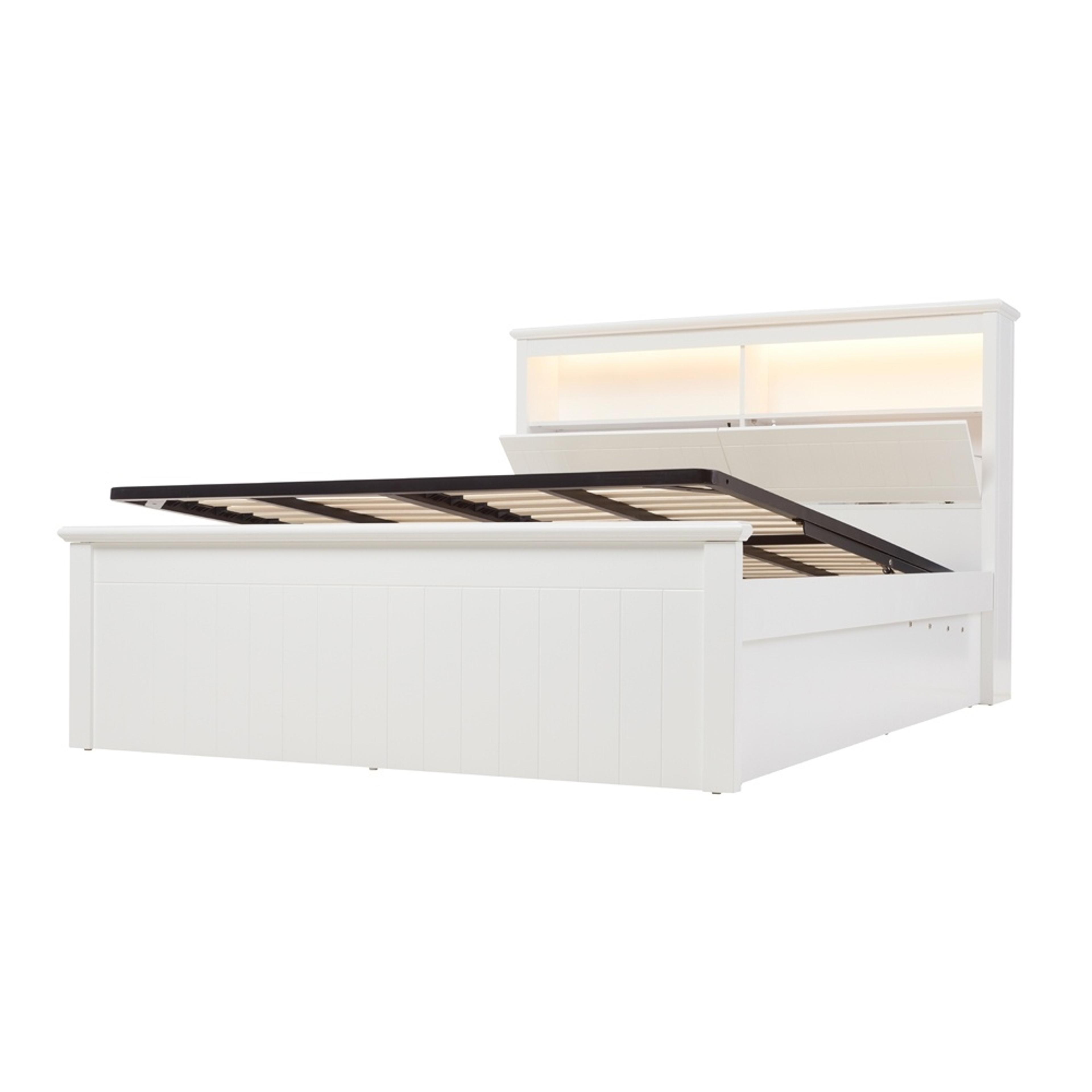 Product image of the  Bella Bed Frame, Front Slat Gas Lift Base, Ivory White from Forty Winks