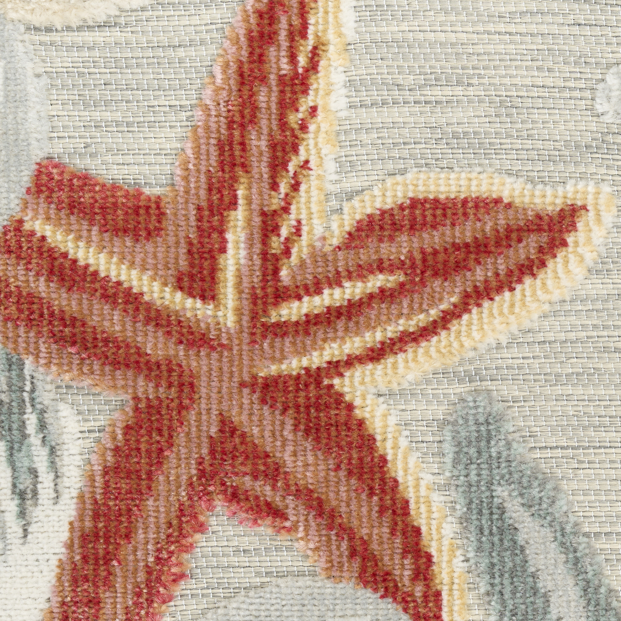 Nourison Suncoast 5'3" x 7'3" Grey Multicolor Coastal, Nautical & Beach Rug