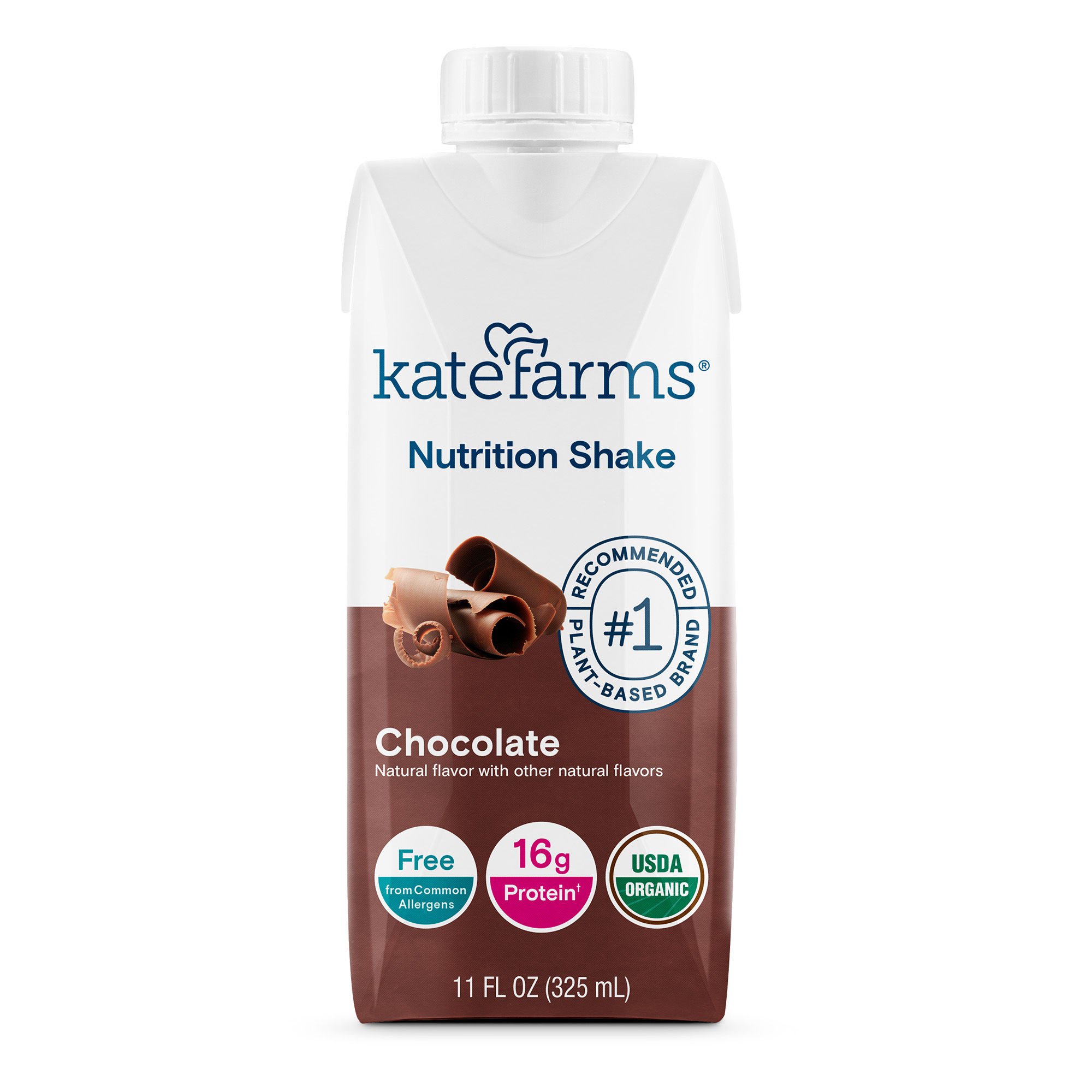 Kate Farms® Nutrition Shake, Chocolate, 11-ounce carton