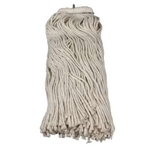 Impact, Layflat, Cotton Cut-End Wet Mop Head with 1" Headband, 24 oz, White