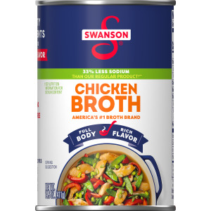 Swanson® Natural Goodness® 33% Less Sodium Chicken Broth, 14.5 oz Can (Pack of 24)