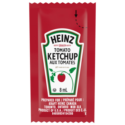  HEINZ Ketchup, sachets individuels – 1000 x 8 mL 