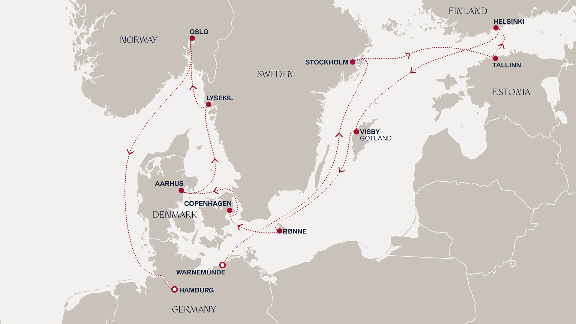 Itinerary map