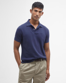 Washed-Out Sports Polo Shirt Classic Navy