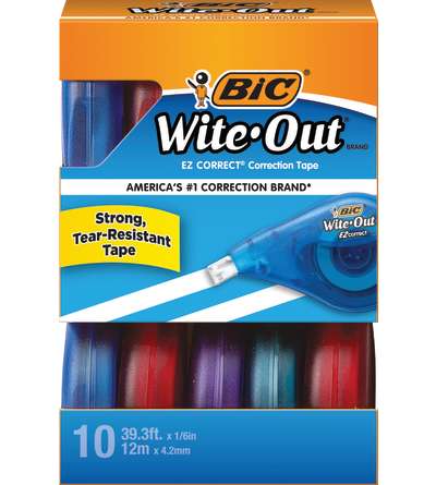 BIC® Wite-Out® EZ Correct® Correction Tape, 10-pack