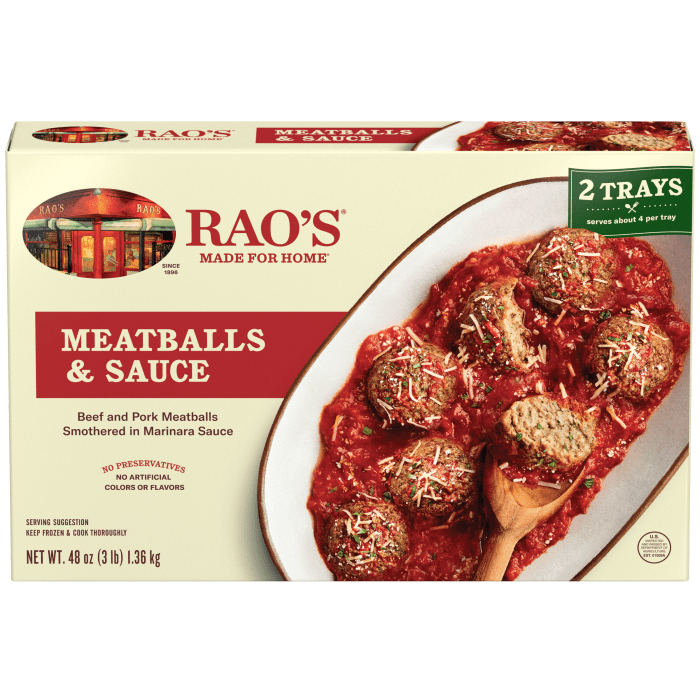 Meatballs & Sauce Frozen Meal, 48 oz