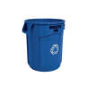 Rubbermaid Commercial, VENTED BRUTE, Recycling, 20 gal, Resin, Blue, Round, Receptacle