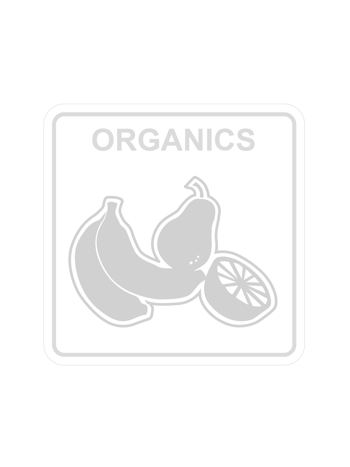 WASTE WATCHER – Label – Organics – Clear-White