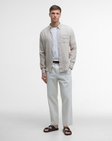 Linton Tailored Long-Sleeved Shirt Stone