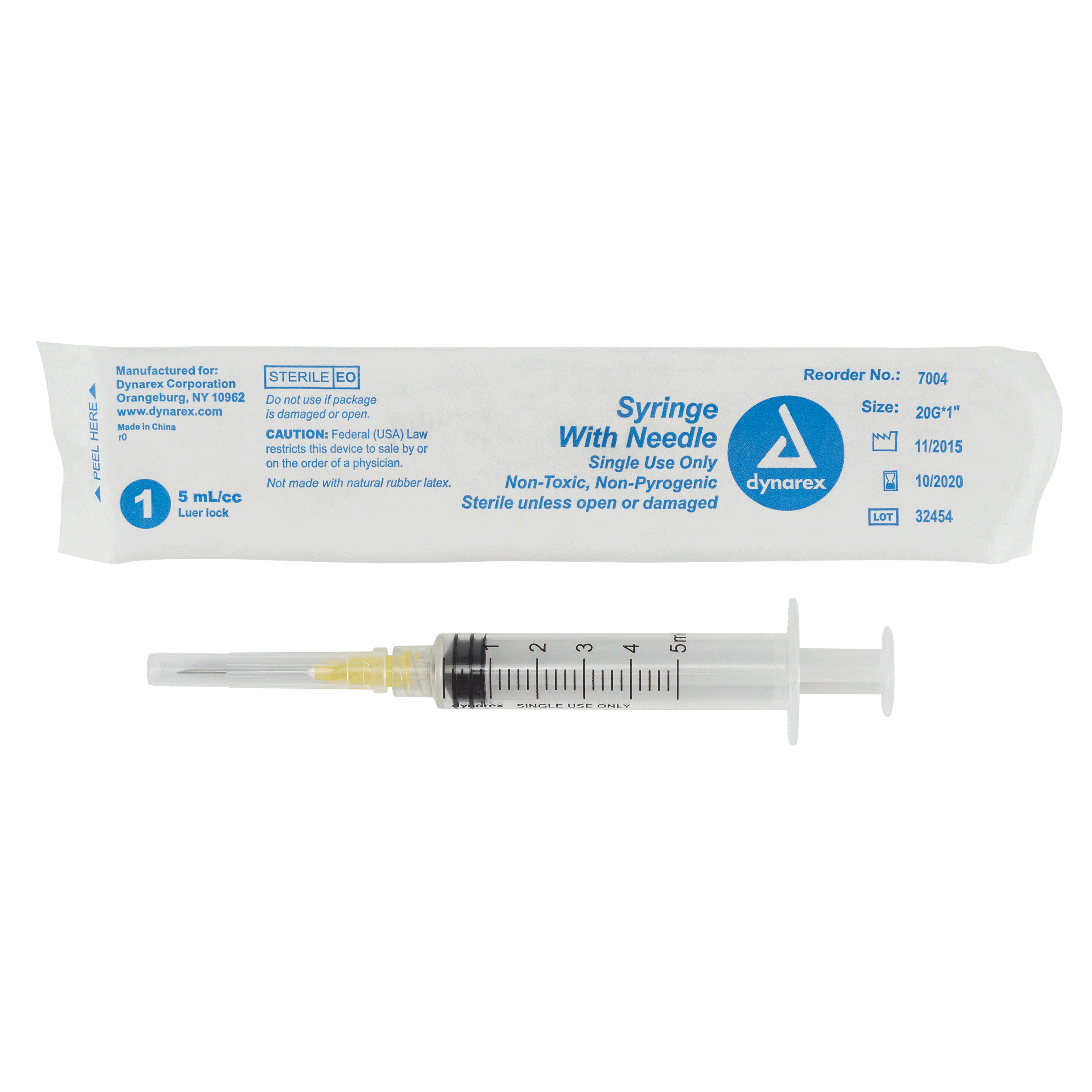 Syringes With Needle - 5cc - 20G, 1