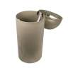 Impact, White®, Bullet, 21gal, Resin, Beige, Round, Receptacle