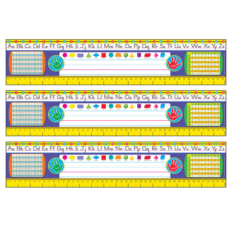 Zaner-Bloser Desk Toppers® Reference Name Plates, Grades 2-3, 36 Per Pack, 3 Packs