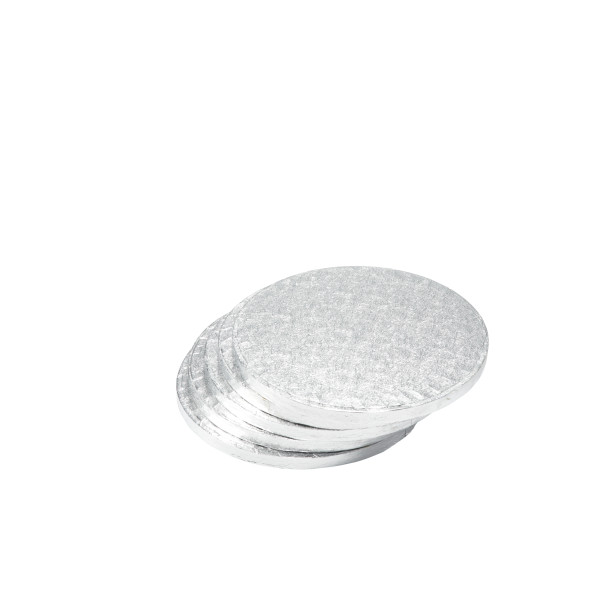 8" Round Silver Foil Cake Board