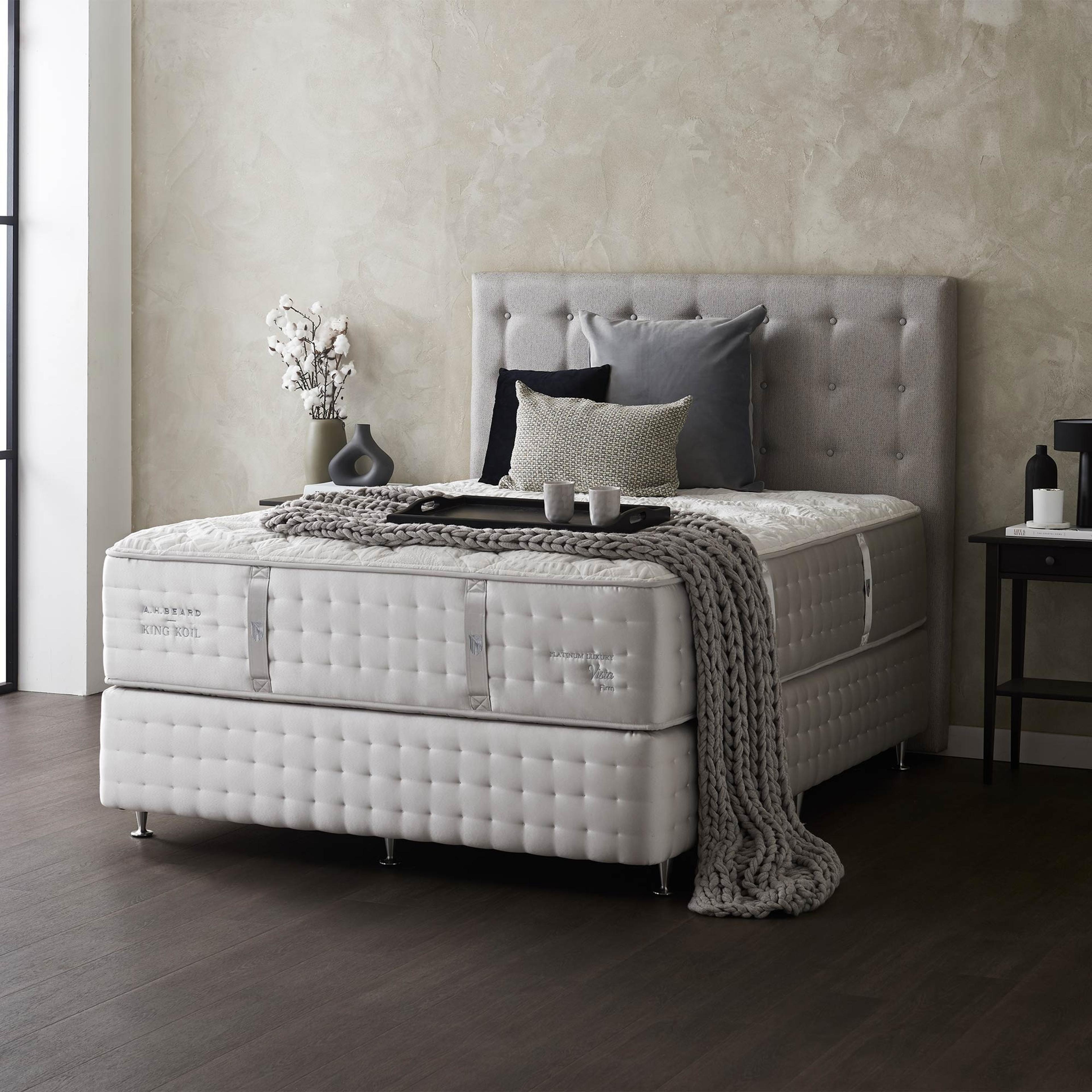Lifestyle image of the King Koil Platinum Luxury Vista Mattress, Firm from Forty Winks