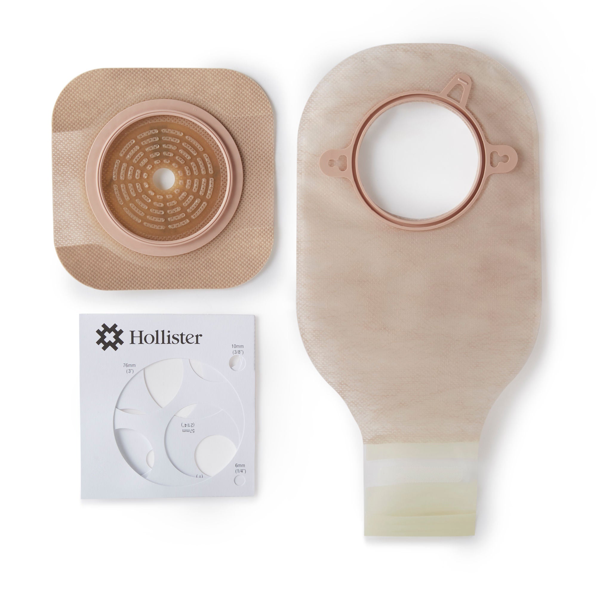 New Image™ 19004 Two-Piece Ileostomy/Colostomy Pouch, 70mm Flange, Blue Match