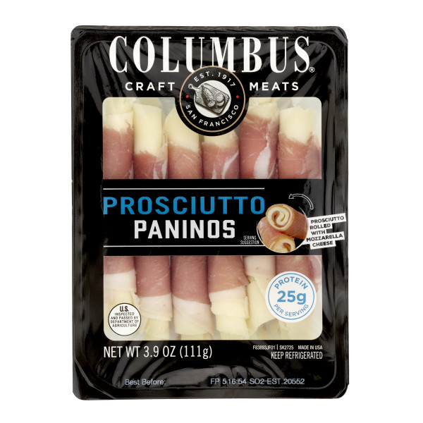 COLUMBUS(r) Prosciutto Paninos 12/3.9oz . C1N1 - Front No Plunge In Package (Hi Res)