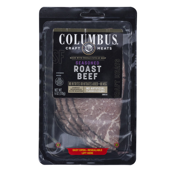 COLUMBUS(r) Roast Beef, Sliced, 12/6 oz . C1CB - Front Center Inner Pack (Hi Res)