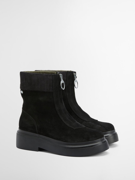 Imelda Zip-Front Ankle Boots