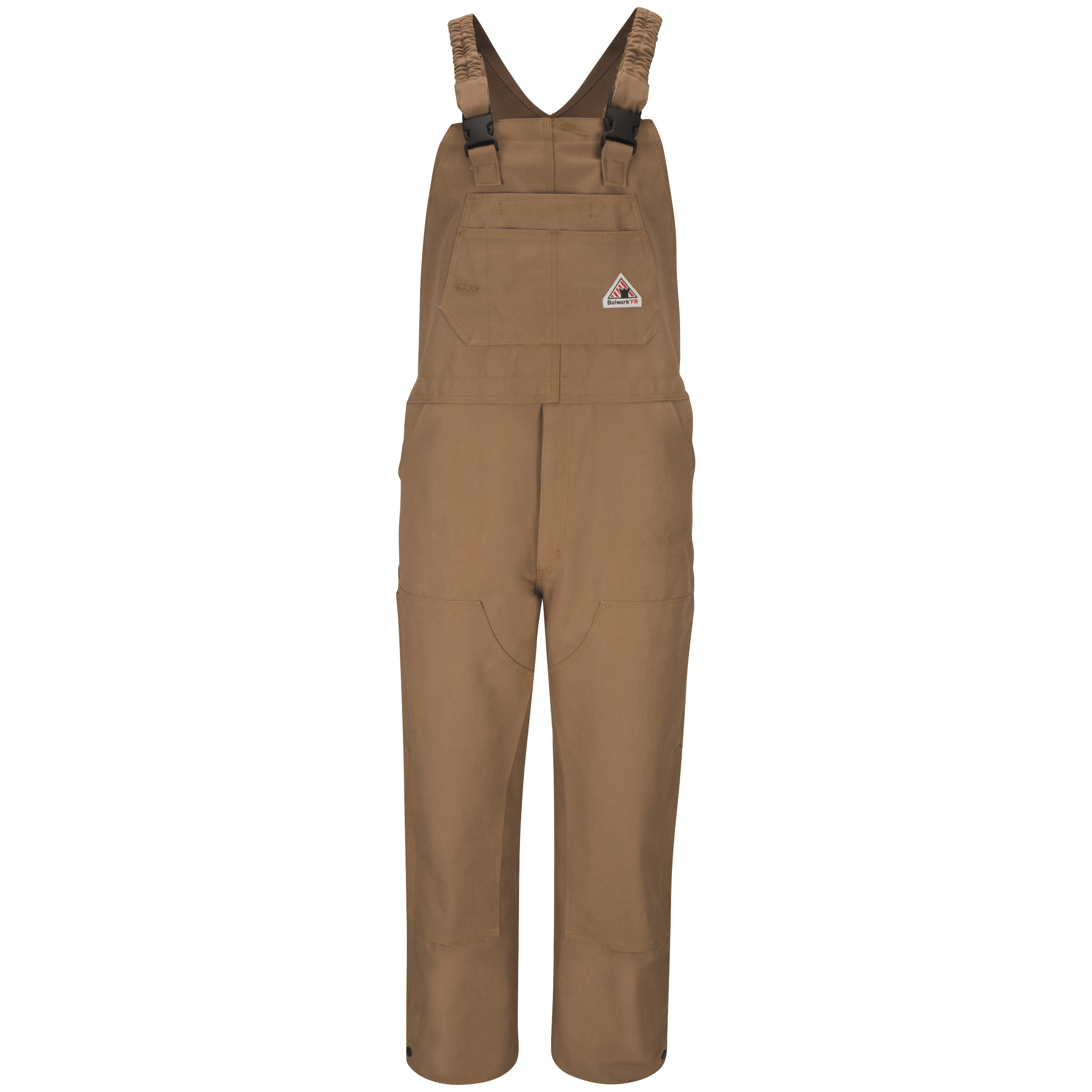 Men‘s Heavyweight FR Brown Duck Bib Overall with Knee Zip-Bulwark