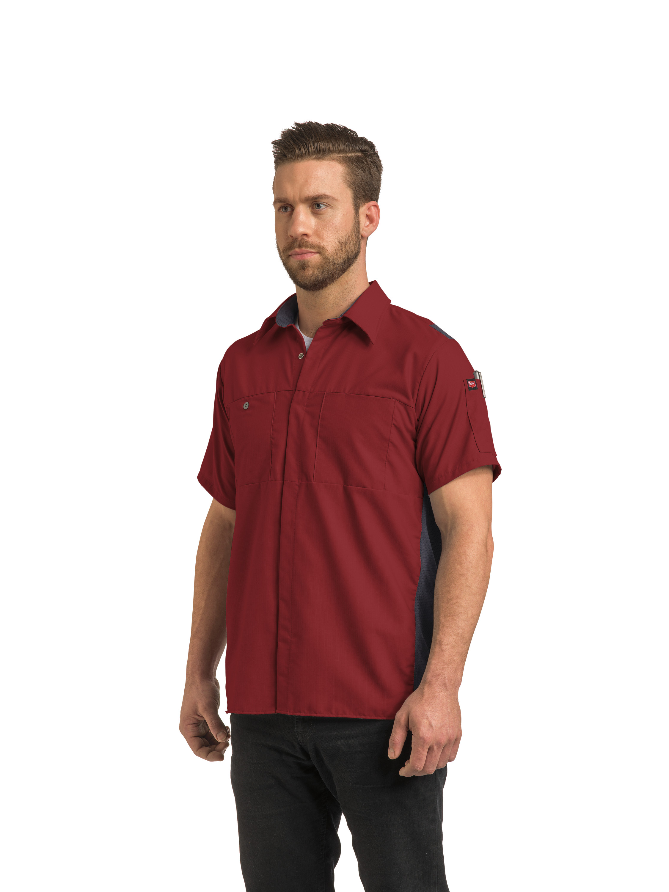 Camisa Red Kap para hombre manga corta Performance Plus Shop con tecnología Oilblok - Imagen 35 de 41