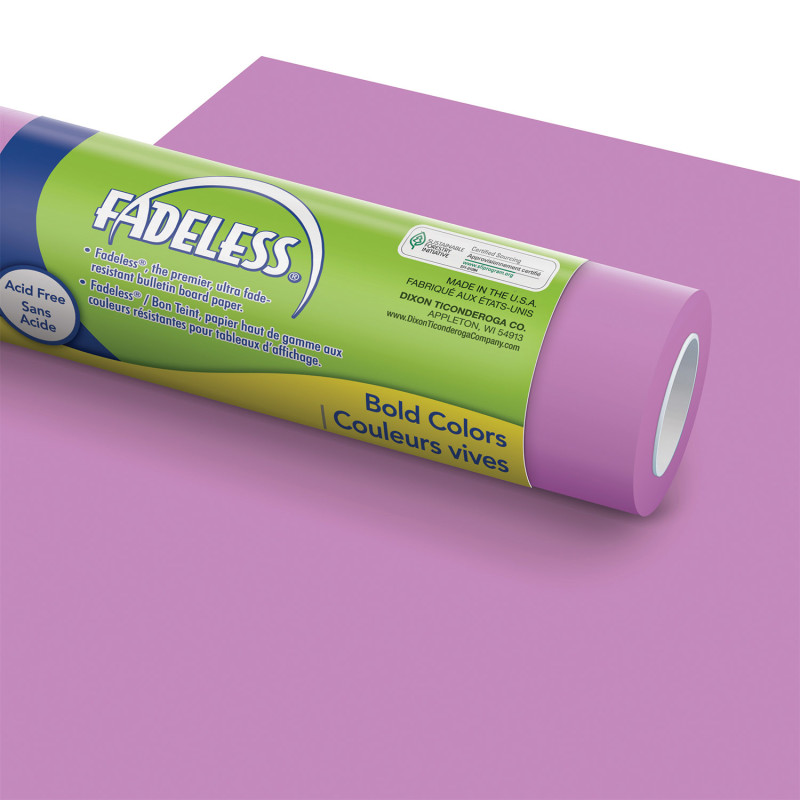 Bulletin Board Art Paper, Brite Purple, 48" x 50', 1 Roll