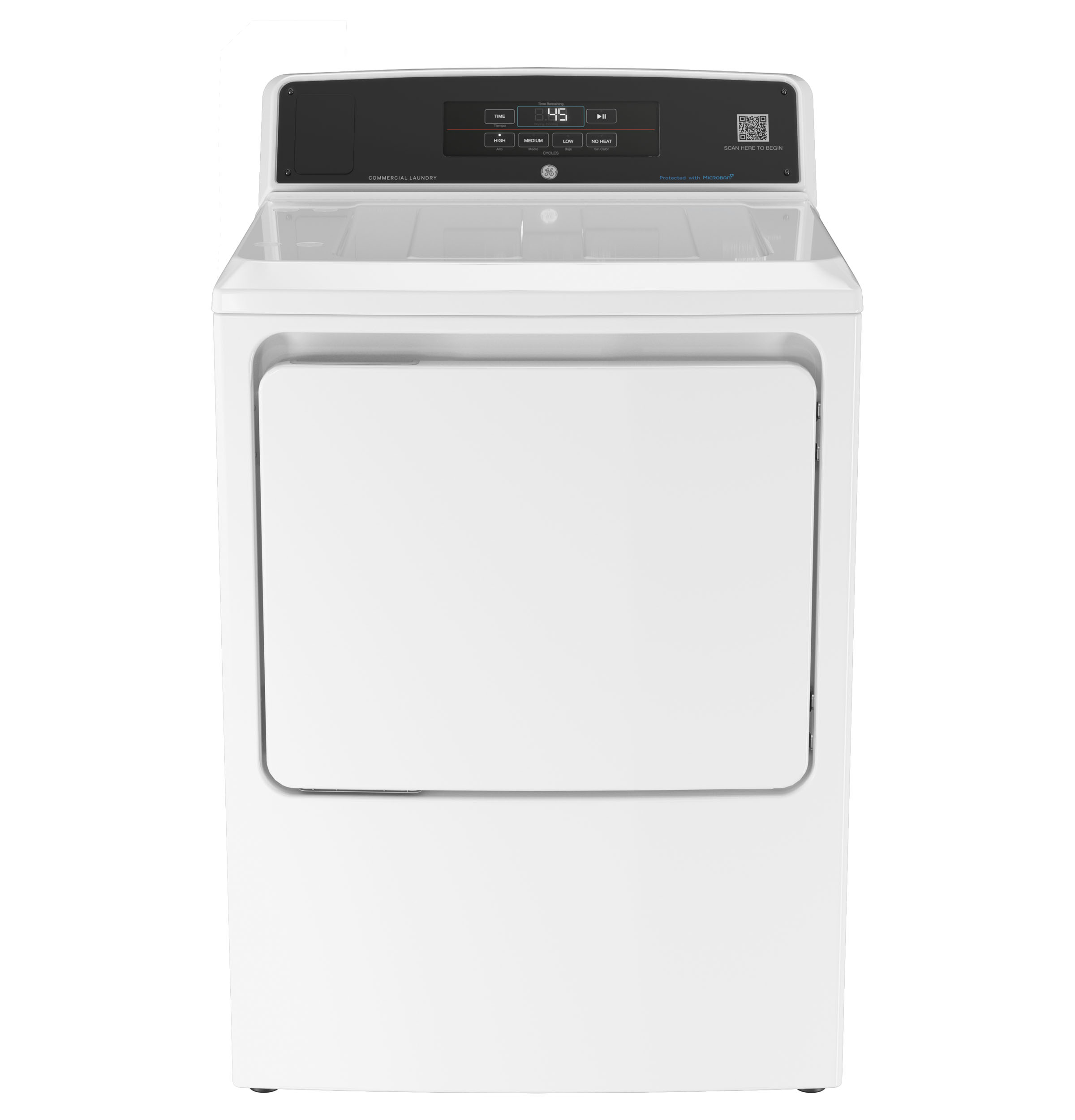GE® 7.4 cu. ft. Capacity Electric Dryer with Built-In App Payment System SITE WIFI REQUIRED, 5-Year Warranty