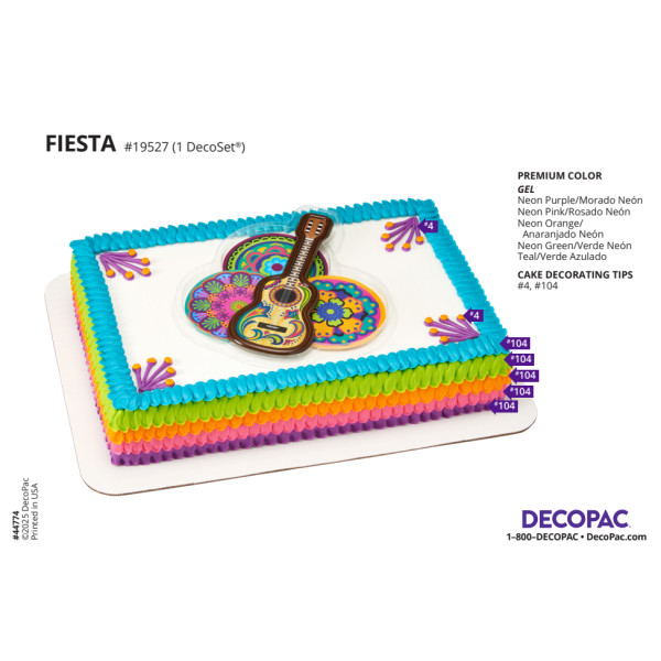 Fiesta Cake Decorating Instruction Card